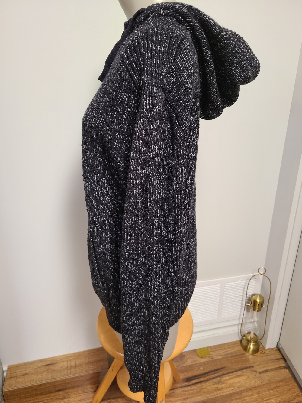Roots Black & White Marled Knit Hoodie - Picture 4 of 6